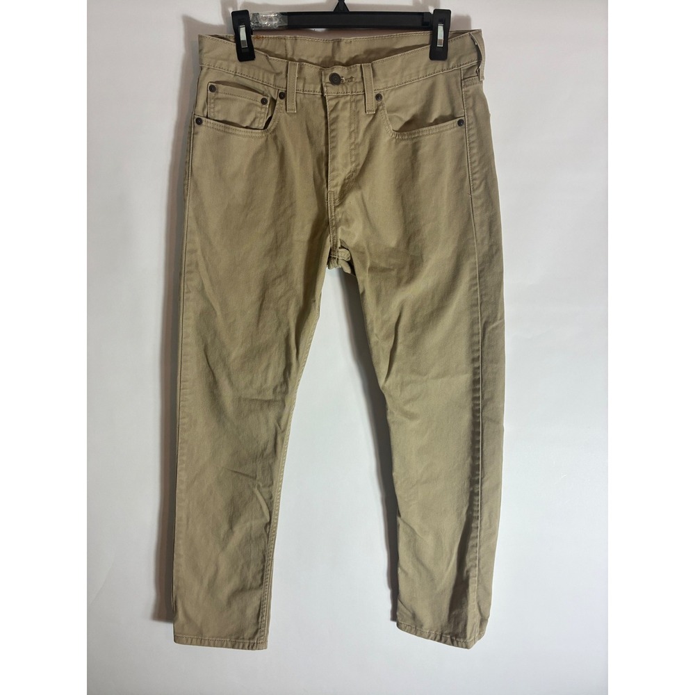 Levis 502 Taper Fit Jeans Mens 31x30 Khaki Tan Twill Pants 29507-0009 Streetwear